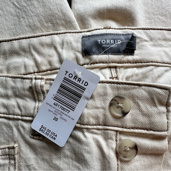 NWT torrid crop wide leg jeans - Picture 2 of 5